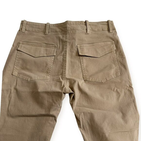 Nili Lotan Jenna Cropped Raw-Edge Pants, Beige/Khaki, Size 4, New with tag - Picture 8 of 13